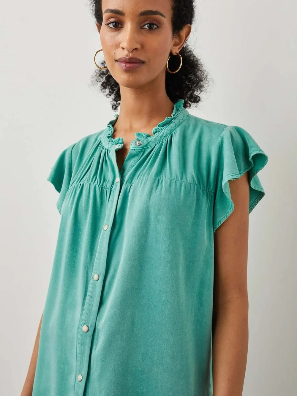 Rails Ruthie Blouse Basil - Picture 1 of 6